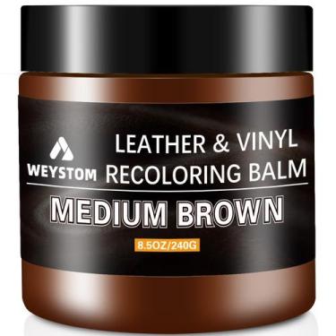 Imagem de Bálsamo recolorante de couro WEYSTOM Medium Brown Repair Kit 250mL