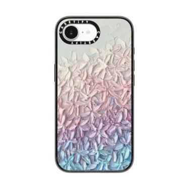 Imagem de CASETiFY Capa Impact para iPhone 16e [proteção contra quedas de grau militar de 2,5 m 4X/compatível com Magsafe] - gradiente de flor de cerejeira - preto transparente