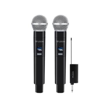 Imagem de Microfone Sem Fio Duplo de Mao 2.4 GHz LS302 - Leson