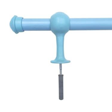 Imagem de Kit Varão de Madeira Para Cortina Simples 2,00 Metros 19mm com Ponteira e Suporte