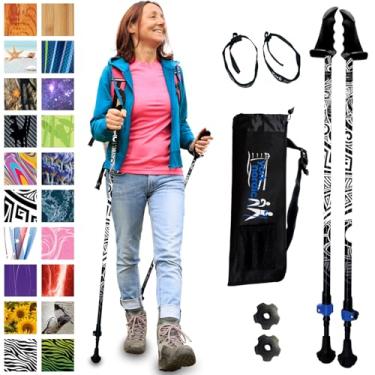 Imagem de York Nordic Bastões de caminhada motivadores para equilíbrio e reabilitação - Pegas de estabilidade patenteadas - leves, ajustáveis e dobráveis - 2 peças ajustáveis com fechaduras giratórias - Alturas