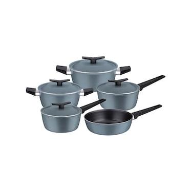 Imagem de Jogo de Panelas 5 Peças Tramontina Spezia Induction em Alumínio com Revestimento Antiaderente Starflon Excellent - Azul Ardósia