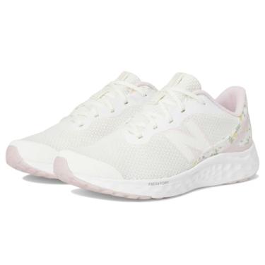 Imagem de New Balance Tênis infantil Fresh Foam Arishi v4 com cadarço, Sal marinho/açúcar rosa, 20
