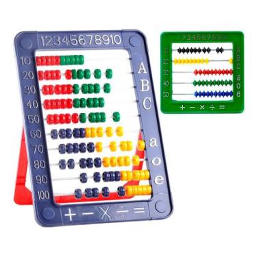 Imagem de 02 Abacos Escolar Contandor Infantil Plástico Aprendizado - Art Brink
