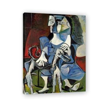 Imagem de Murais Woman With Dog Diego Rivera – Arte de realismo socialista mexicano, muralista do século 211, coleção clássica do museu de Nova York para decoração de casa 50 x 65 cm