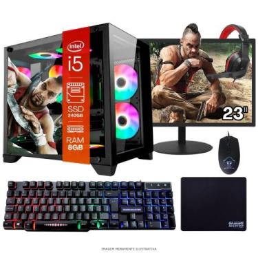Imagem de Computador PC Gamer Completo TOB Intel Core i5 SSD 240GB 8GB Gabinete 