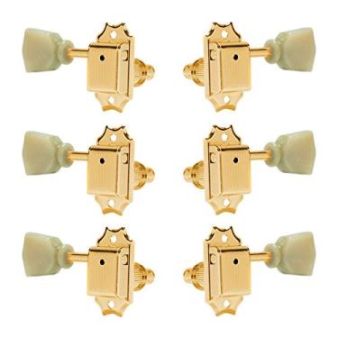 Imagem de Gotoh Máquinas de afinação 3 + 3 estilo trapezoidal vintage, dourado