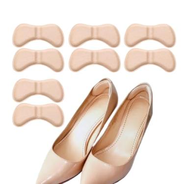 Imagem de 4 Pares de Protetor de Calcanhar Almofadado, Conforto Diário e Proteção contra Bolhas, Protetor Autoadesivo (Bege)
