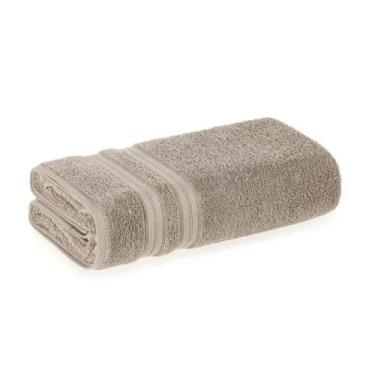 Imagem de Toalha de Rosto Karsten Unika Fio Penteado Algodão Toque Suave, Cinza 