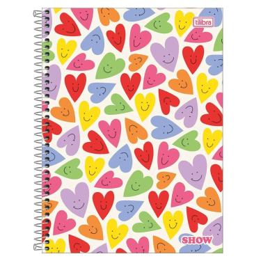 Imagem de Caderno Espiral Universitário 16 Matérias 256 Folhas Show Tilibra Estampa 1