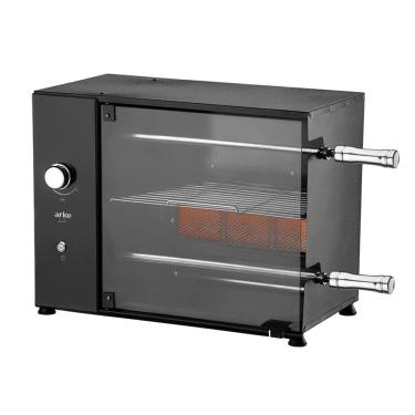 Imagem de Churrasqueira A Gás GN Rotativa Elétrica 2 Espetos + Grelha Acendimento Manual Duetto 110V Arke
