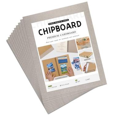 Imagem de JNENERY 10 folhas de aglomerado 31,8 x 25,4 cm, placa de livro de 22pt para encadernação de livros, papelão para artesanato, papelão grosso e placa kraft resistente, folhas finas de papelão para