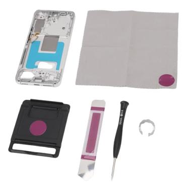 Imagem de Moldura de tela LCD para Galaxy, fácil substituição da moldura de instalação para Professional A moldura frontal danificada (prata)