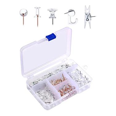 Imagem de Fancyes 125 Peças Tachinhas Criativas para Alfinetes para de Avisos, Claro