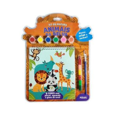 Imagem de Livro - Kit de Pintura Animais da Selva - Pintar, Criar e Sonhar!