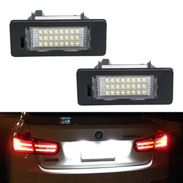 Imagem de Lâmpada de placa de habilitação, luz de licença GemPro Xenon branco carro LED lâmpada de substituição direta para BMW 1 3 5 Series X1 X3 X5 X6 M3 (pacote com 2)Gempro For BMW A preto OR-7101