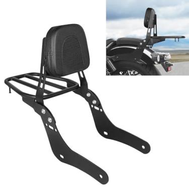 Imagem de DSISIMO Encosto de passageiro de motocicleta Sissy Bar com almofada de descanso traseiro e bagageiro compatível com Honda Rebel 1100 1100T DCT CMX1100 2021-2025