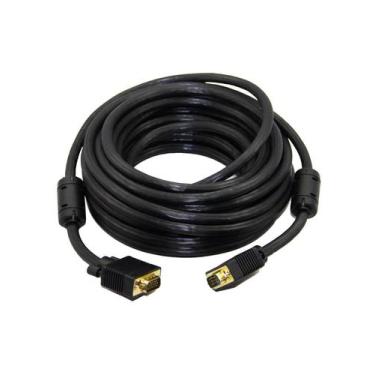 Imagem de Cabo NWT para Monitor VGA HD15M x HD15M 20M Preto com Filtro