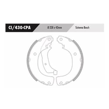 Imagem de SAPATA FREIO para CITROEN AIRCROSS 1.6 16V 10/ C3 PICASSO 12 - FRAS-LE