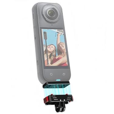 Imagem de Suporte magnético de liberação rápida Insta360 X5/X3/Ace Pro 2/Ace Pro - Adaptador invisível de liga de alumínio 360°