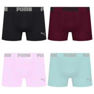 Imagem de Kit 4 Cuecas Puma Boxer Sem Costura Masculina, G