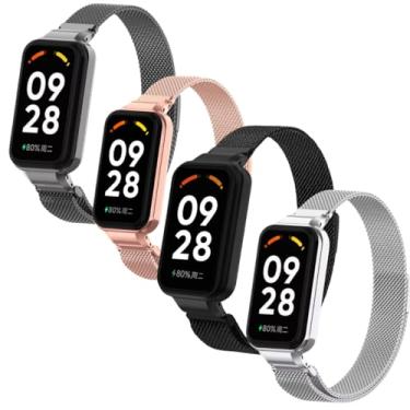Imagem de Pulseira De Metal Para Xiaomi Smart Mi Band 8 Active Band 2 DM ACESSÓRIOS (ROSE)