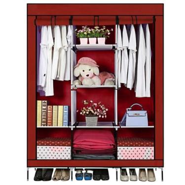 Imagem de Guarda-Roupa Portátil Grande com Cabideiro e Sapateira