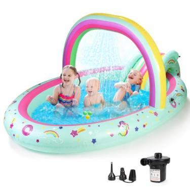 Imagem de Piscina infantil inflável SULIFEEL Rainbow Unicorn