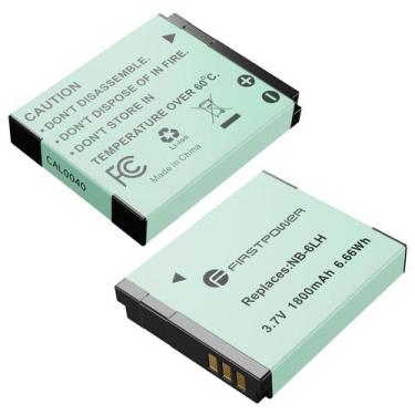 Imagem de Bateria de reserva FirstPower NB-6LH/NB-6L 1800mAh 3,7 V, pacote com 2