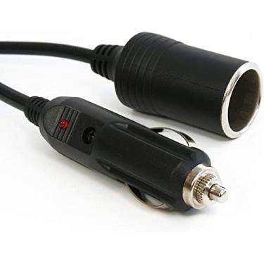 Imagem de LEMIL - Cabo de extensão para isqueiro de carro modelo 2.0, 12 V, 3 m, 3 m, cabo de extensão resistente para isqueiro com tomada de isqueiro de carro 12V/24V 15A 14AWG