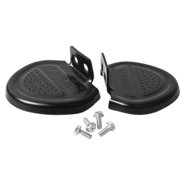 Imagem de Generic 2 peças pedais traseiros de bicicleta elétrica pretos apoios para os pés assento traseiro alto desempenho antiderrapantes acessórios de apoio para os