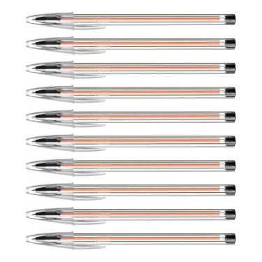 Imagem de 2X Caneta Esferográfica Bic Fina Cor Preta 0.8Mm Kit C/10 Un