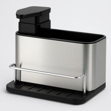 Imagem de Porta Detergente Inox Organizador de Pia com Dispenser Sabão e Espaço para Esponja