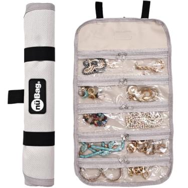 Imagem de Estojo Organizador Porta Jóias Acessórios Semijóias Bijuteria Cosméticos Leve Enrolável para Viagem com 10 Divisórias Nü Bag