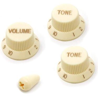Imagem de Botões de controle de guitarra Vintage Forge Aged White para Fender St