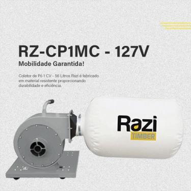 Imagem de Coletor de Pó de 56 Litros para Máquina de Bancada 1CV Razi