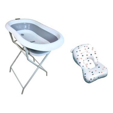 Imagem de Tibaby Banheira Infantil Com Suporte Dobrável E Cama Flutua