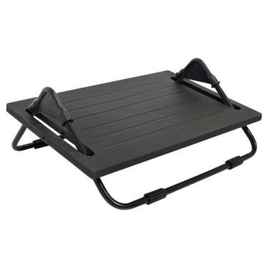 Imagem de Apoio Ergonômico para Pés Regulável em Mdf Preto Multivisão - MULTIVIS