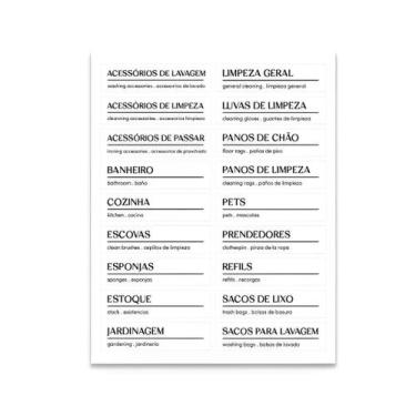 Imagem de Etiquetas adesivas para lavanderia branco - ou