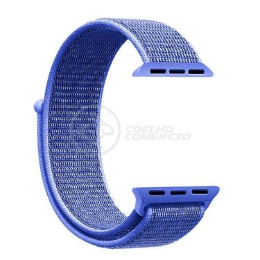 Imagem de Pulseira Nylon Para Iwo Smartwatch 42mm 44mm - Azul
