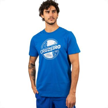Imagem de Camiseta Cruzeiro Oficial Classic Torcedor Algodão Masculina