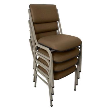 Imagem de Kit com 4 Cadeiras para Auditórios Linha Hotel Smart Marrom