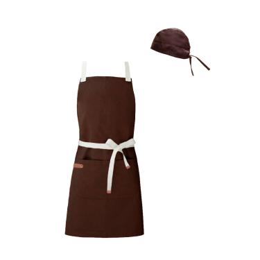 Imagem de Avental e Bandana Marrom Bar Restaurante Vegano Unissex