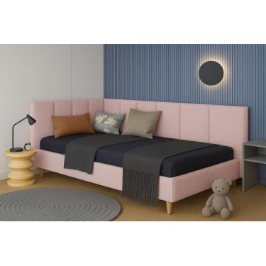 Imagem de Kit Cabeceira Solteiro Em L 90cmx1,90cm na lateral 50cm Altura - CasaB