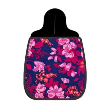 Imagem de Lixeira De Carro Organizador Lixinhocar Flores Rosa Forte Fundo Marinho