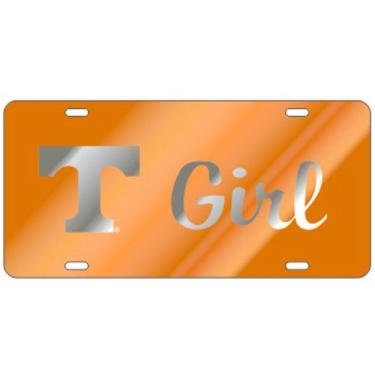 Imagem de Placa de licença Tennessee Volunteers Orange"T" Girl corte a laser