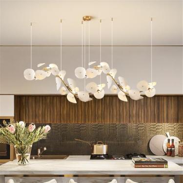 Imagem de Contemporâneo Cerâmica Sala de Estar Lustre LED Moda Arte Restaurante Quarto Estudo Villa Hotel Café Bar Balcão Lâmpada Pendente (A L160CM)