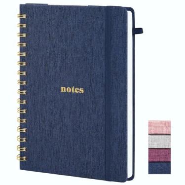 Imagem de TSFPapier Spiral Notebook College Ruled Diary Journal for Writing A5 Hardcover Notepad Office & School Supplies Dark Blue