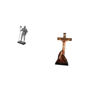 Imagem de Fenteer Estatueta Decorativa, Estátua de Mesa, Ornamento para Entrada, Lareira, Quarto, Decoração de Casa, Presente de Inauguração, Escultura Católica Religio