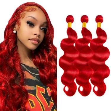 Imagem de Pacotes de cabelo DiexRlamx Red Body Wave 8A Brazilian Hair